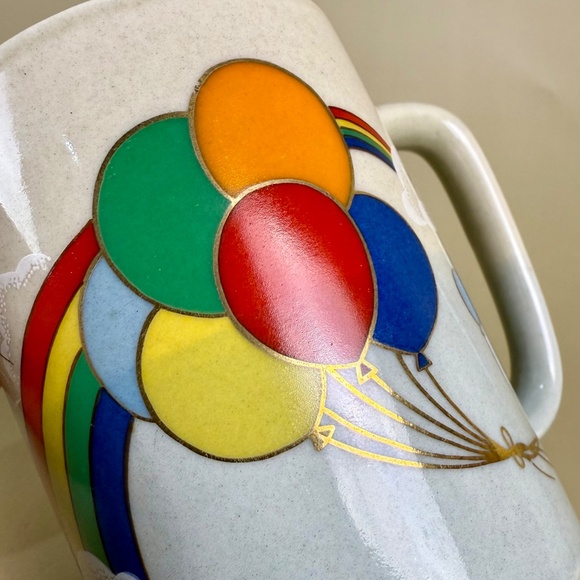 Vintage Otagiri Rainbow & Balloons Stoneware Mug | Made in Japan | 1980s - Picture 6 of 8
